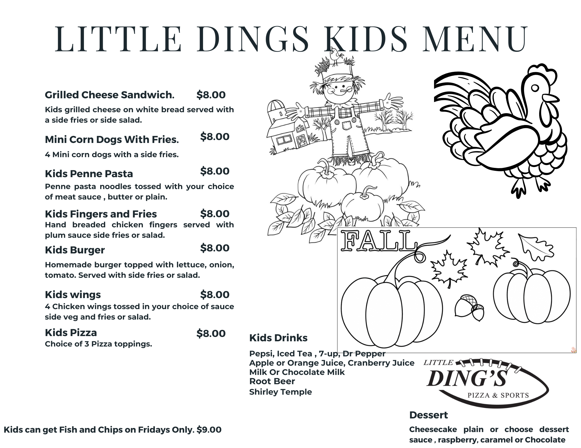 kids menu